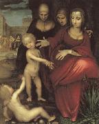 St.Anne,the Virgin;St Elizabeth,St,john,and the Christ Child YANEZ DE LA ALMEDINA, Fernando